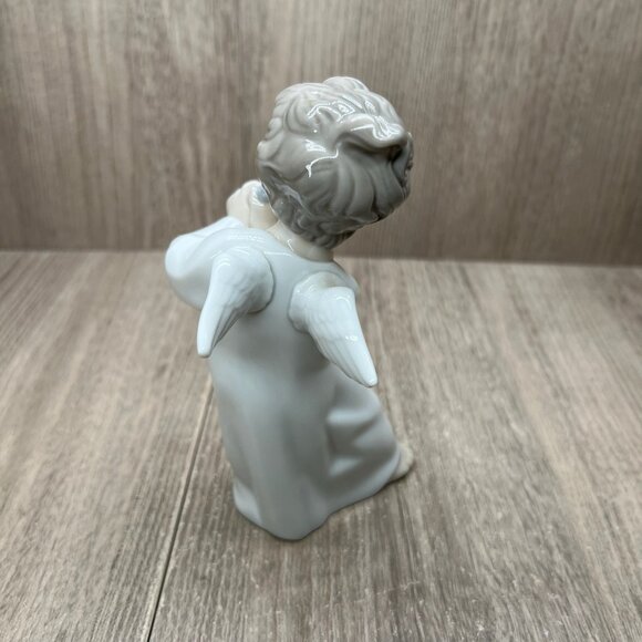 Lladro Angel Figurines Flute & Lute Musicians Porcelain Cherub Set of 3 White - Picture 13 of 16